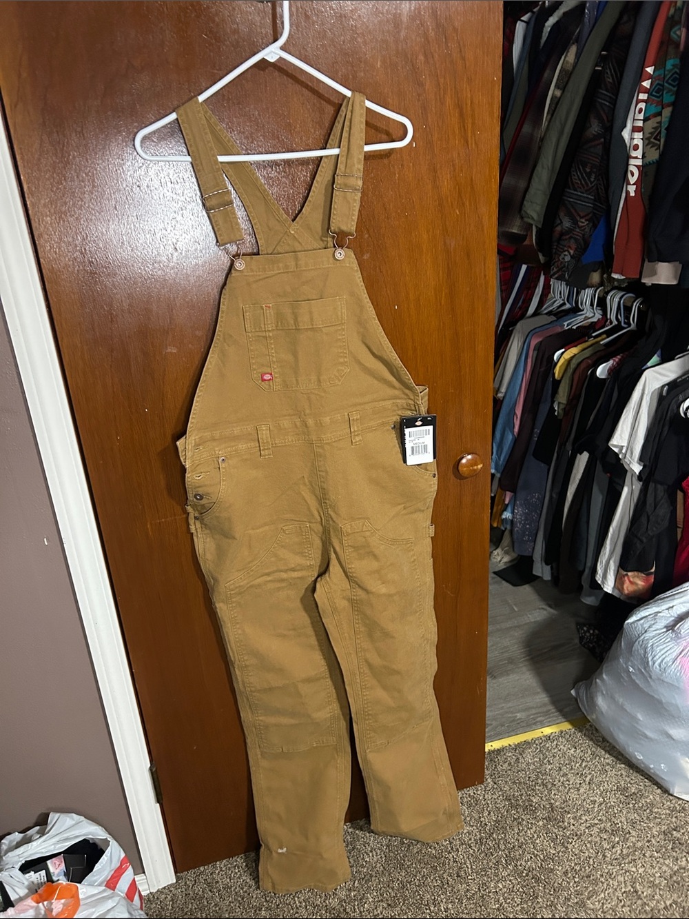 Dickies Tan Carpenter Bib Overalls